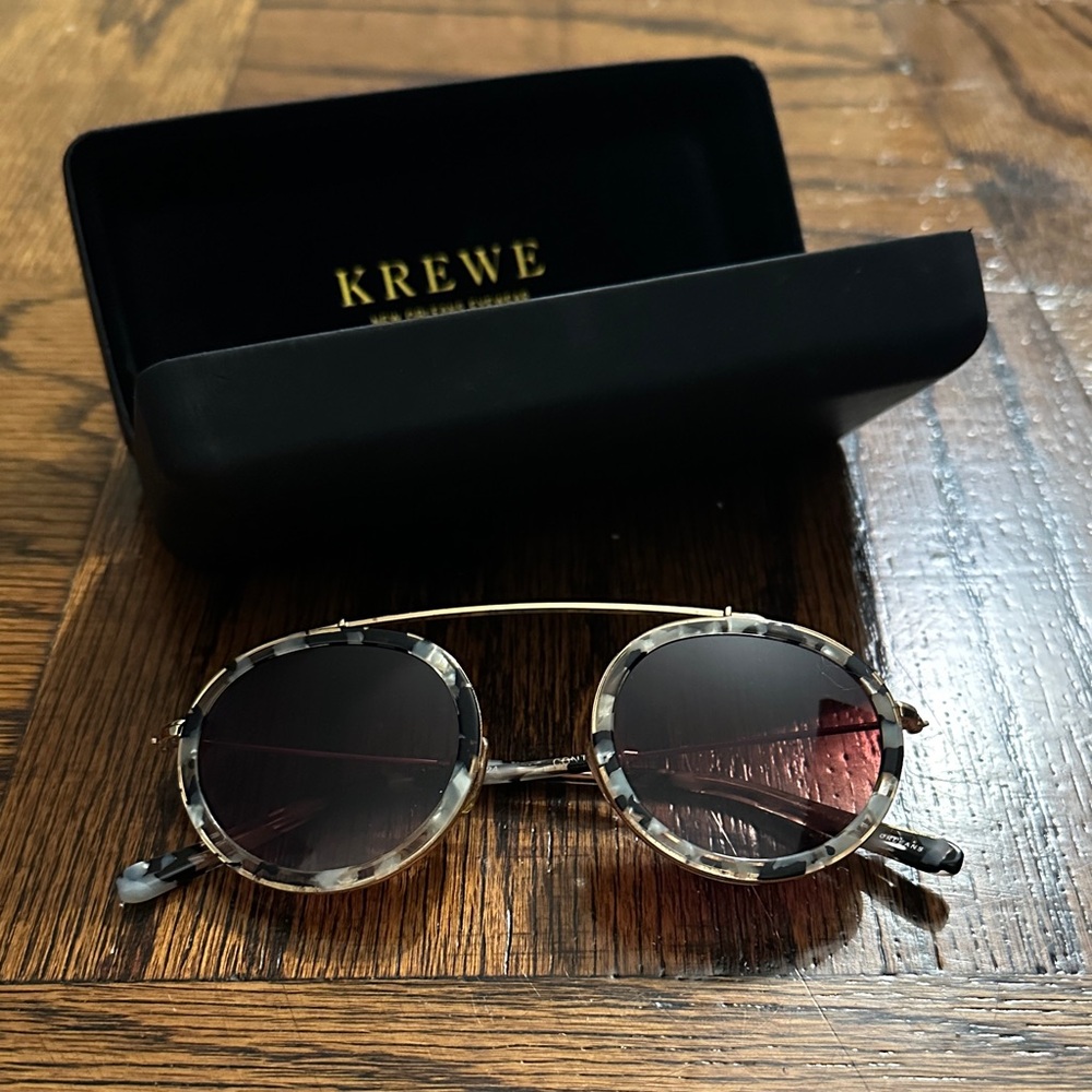 KREWE Conti Sunglasses in black/white marble